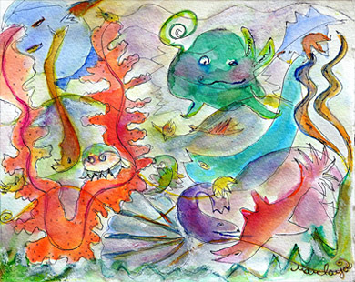 'Ocean Devotion' - 8" x 10" Water Color